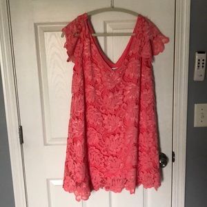 Short peach homecoming dress
